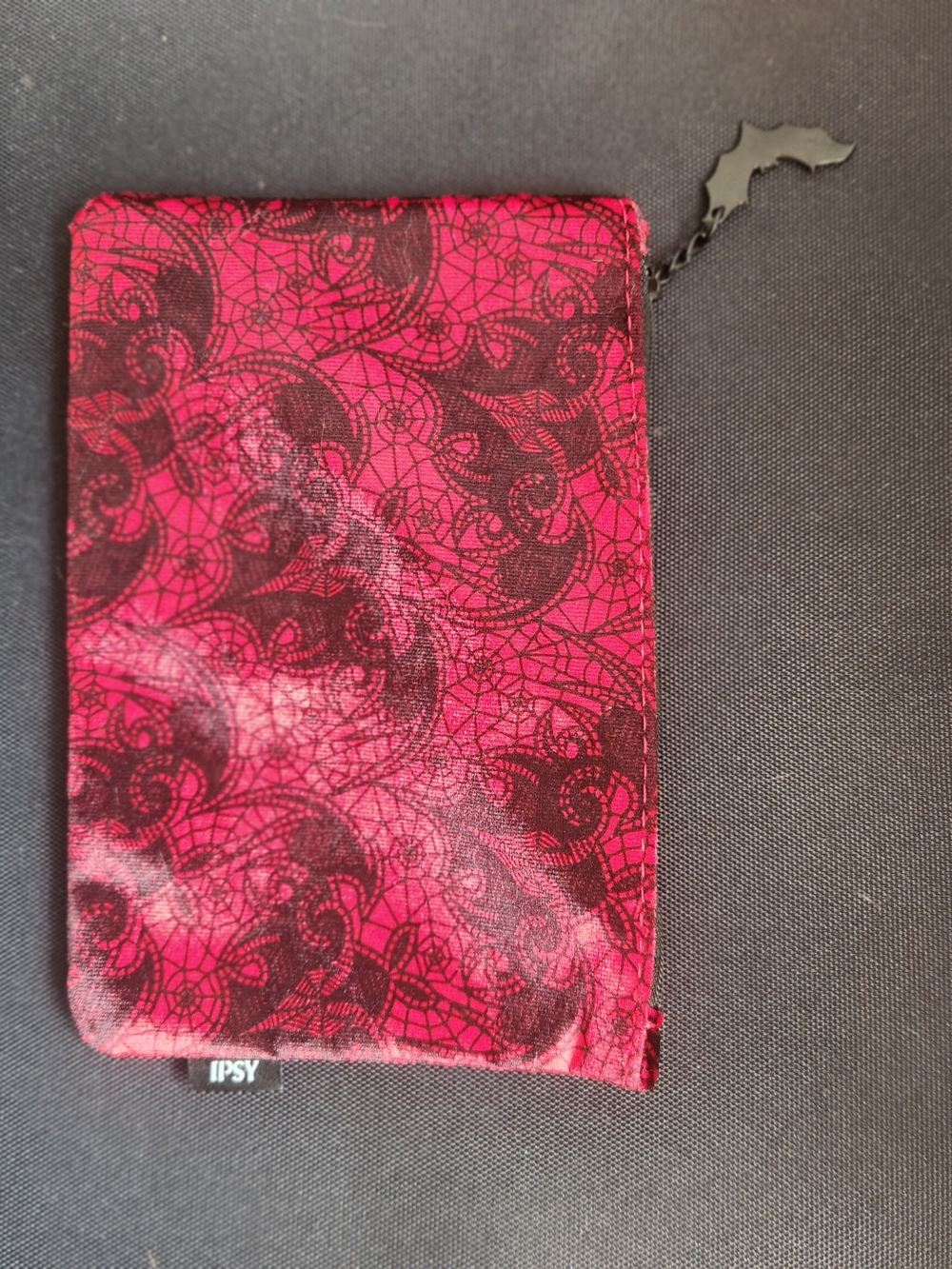 IPSY Makeup Bag Red & Black Lace Gothic Halloween Style